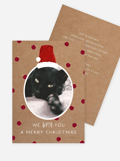 Weihnachtskarte Furry Christmas
