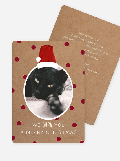 Weihnachtskarte Furry Christmas