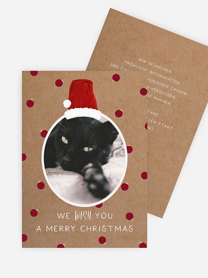 Weihnachtskarte Furry Christmas