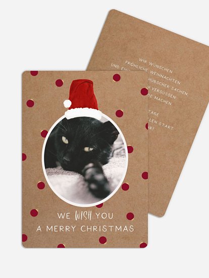 Weihnachtskarte Furry Christmas