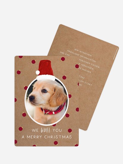 Weihnachtskarte Furry Christmas