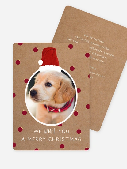 Weihnachtskarte Furry Christmas