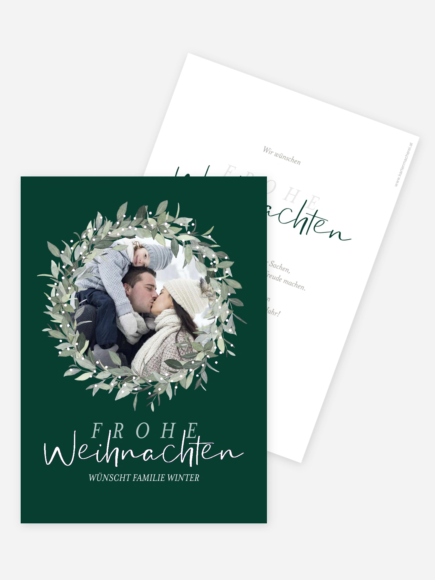 Weihnachtskarte Merry Botanical