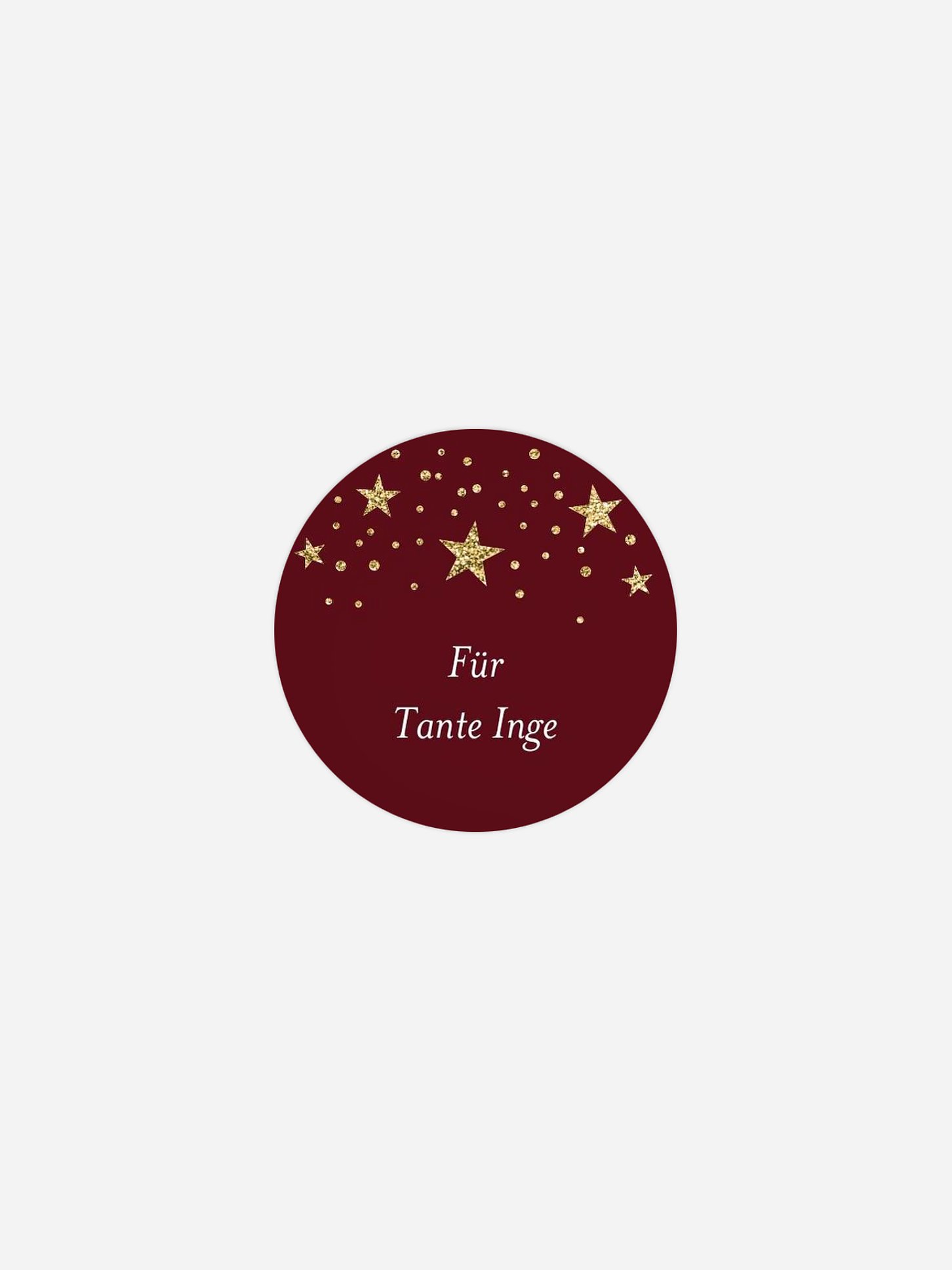 Geschenkaufkleber personalisiert Shiny Christmas