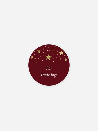 Geschenkaufkleber personalisiert Shiny Christmas