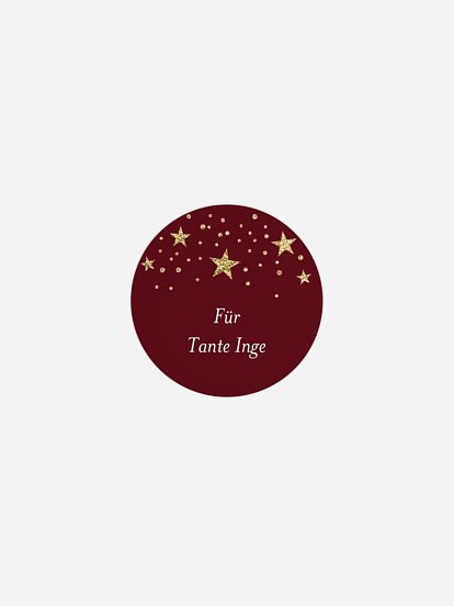 Geschenkaufkleber personalisiert Shiny Christmas