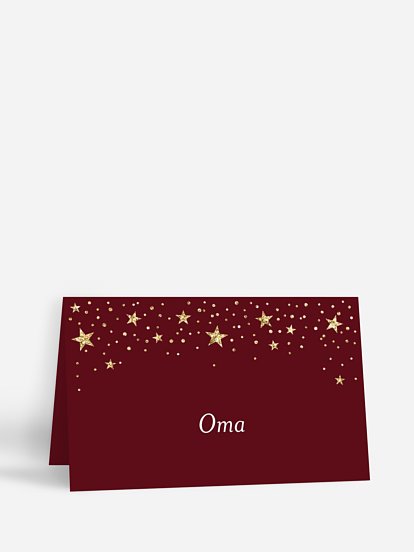 Tischkarte Weihnachten Shiny Christmas