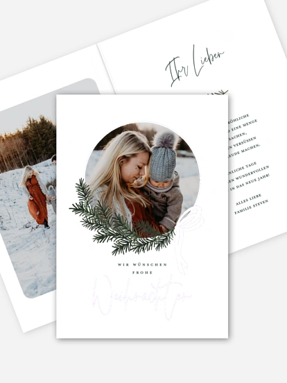 Weihnachtskarte Golden Joy