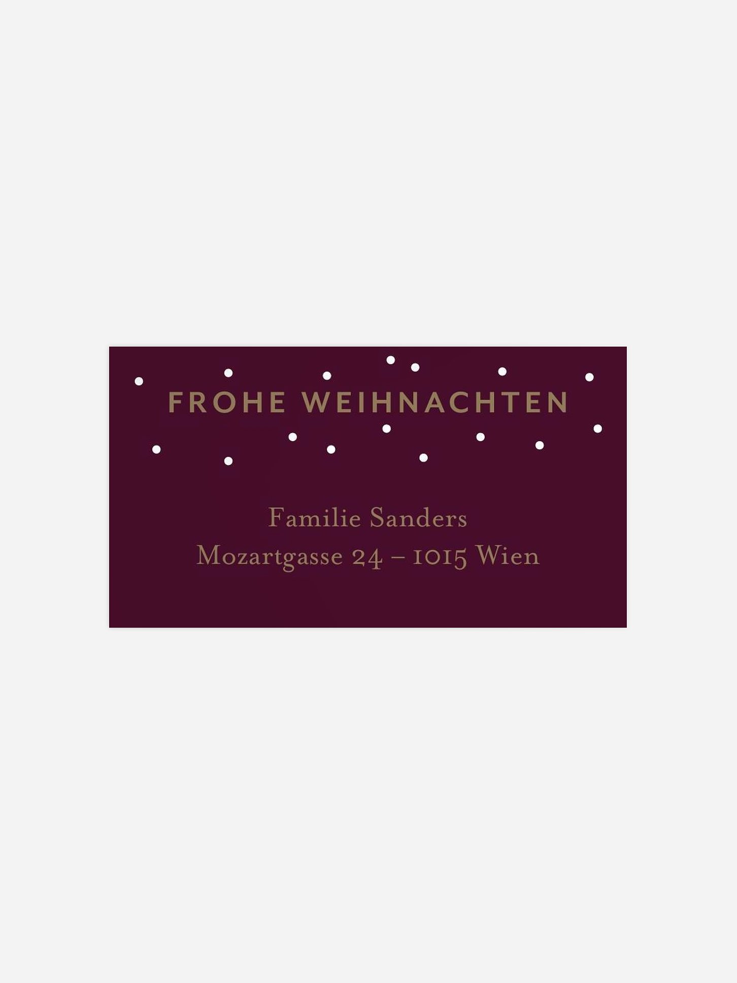 Empfängeraufkleber Weihnachten Rolling Rudolph