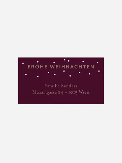 Empfängeraufkleber Weihnachten Rolling Rudolph