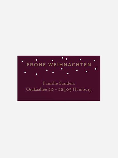 Empfängeraufkleber Weihnachten Rolling Rudolph