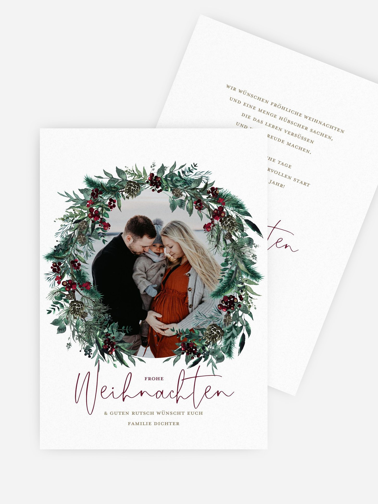 Weihnachtskarte Winterberry