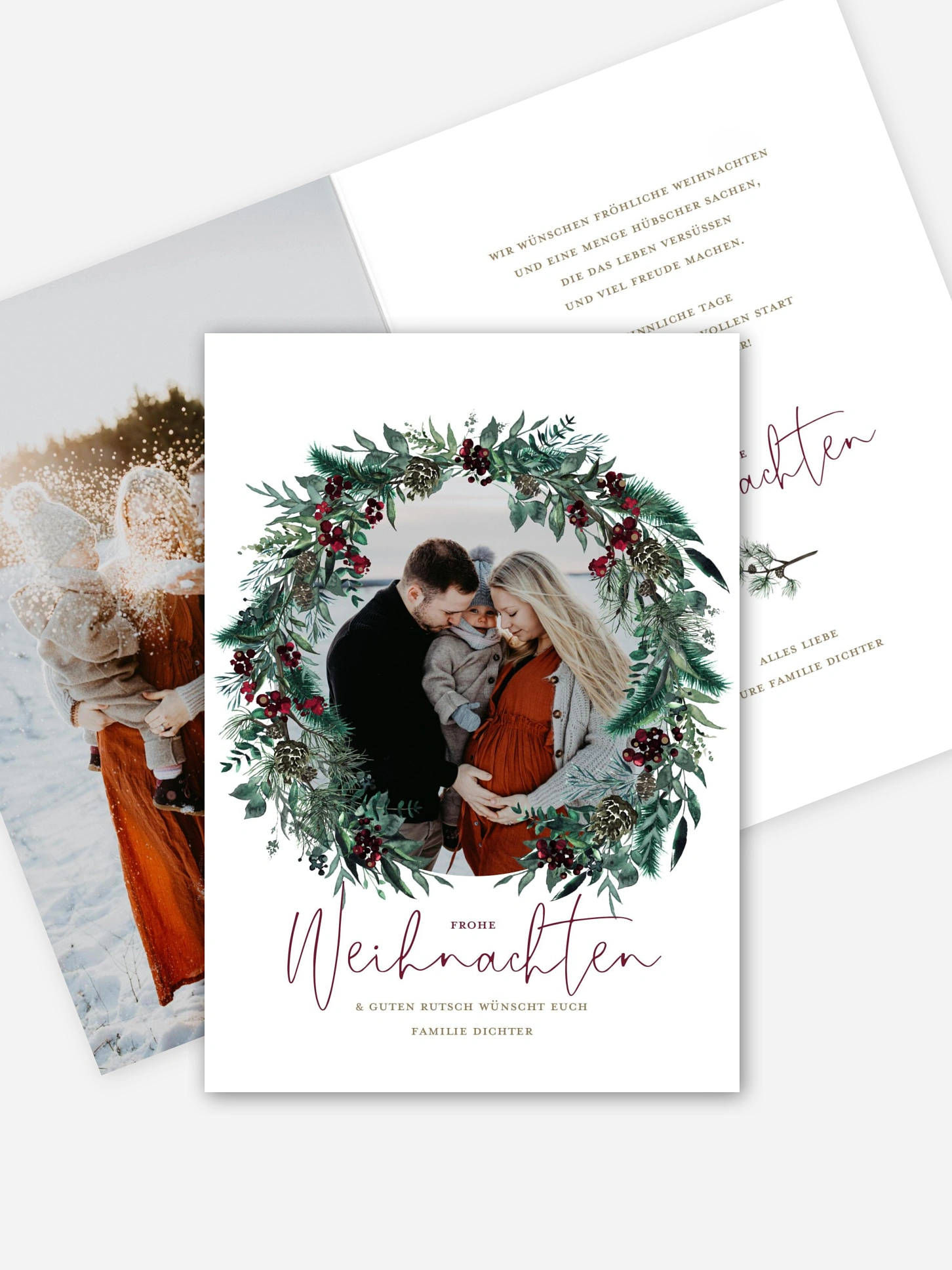 Weihnachtskarte Winterberry