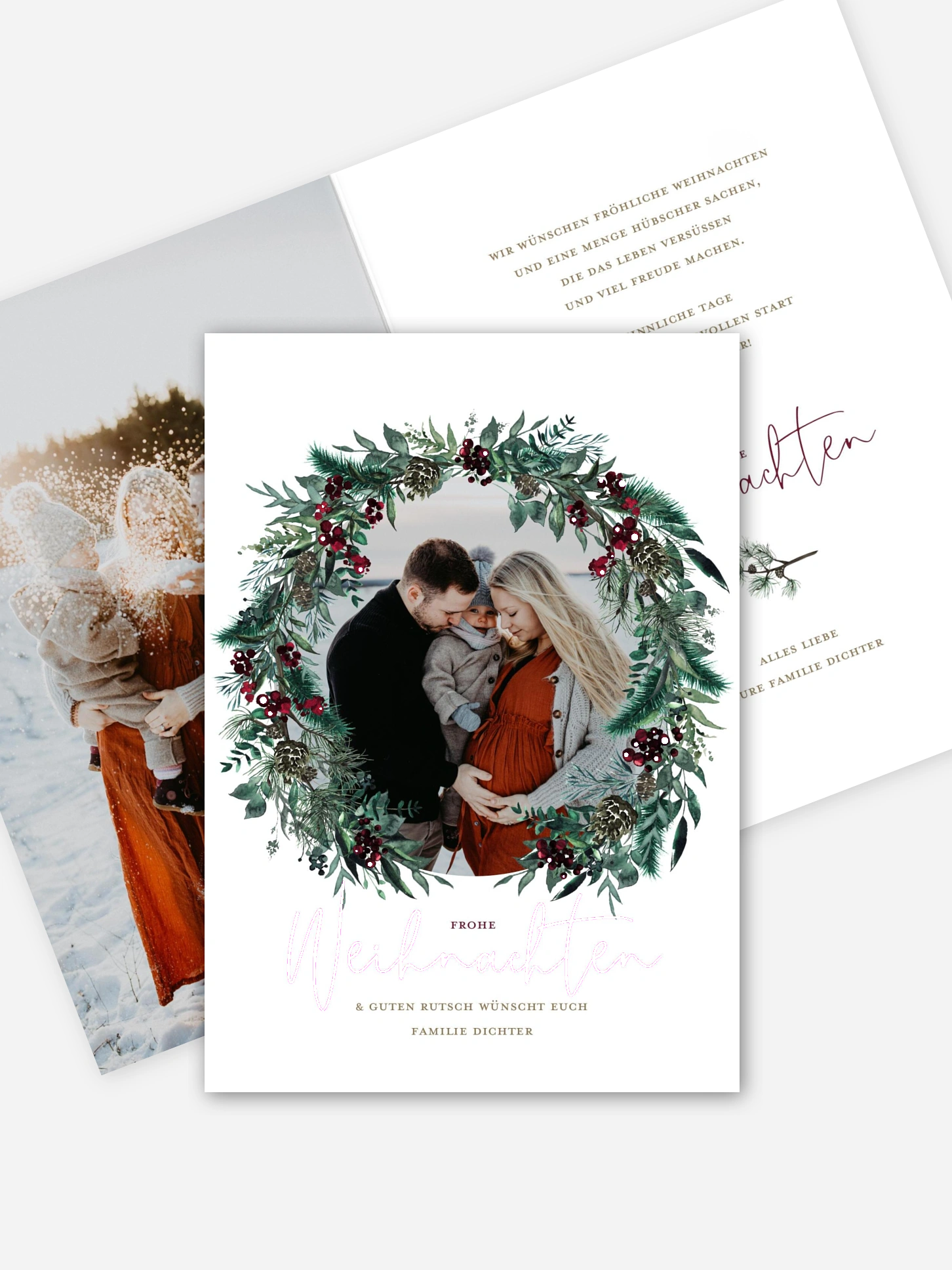 Weihnachtskarte Winterberry
