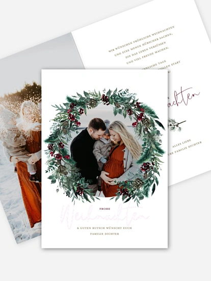 Weihnachtskarte Winterberry