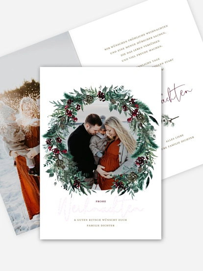 Weihnachtskarte Winterberry
