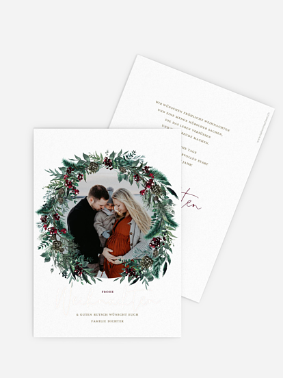 Weihnachtskarte Winterberry