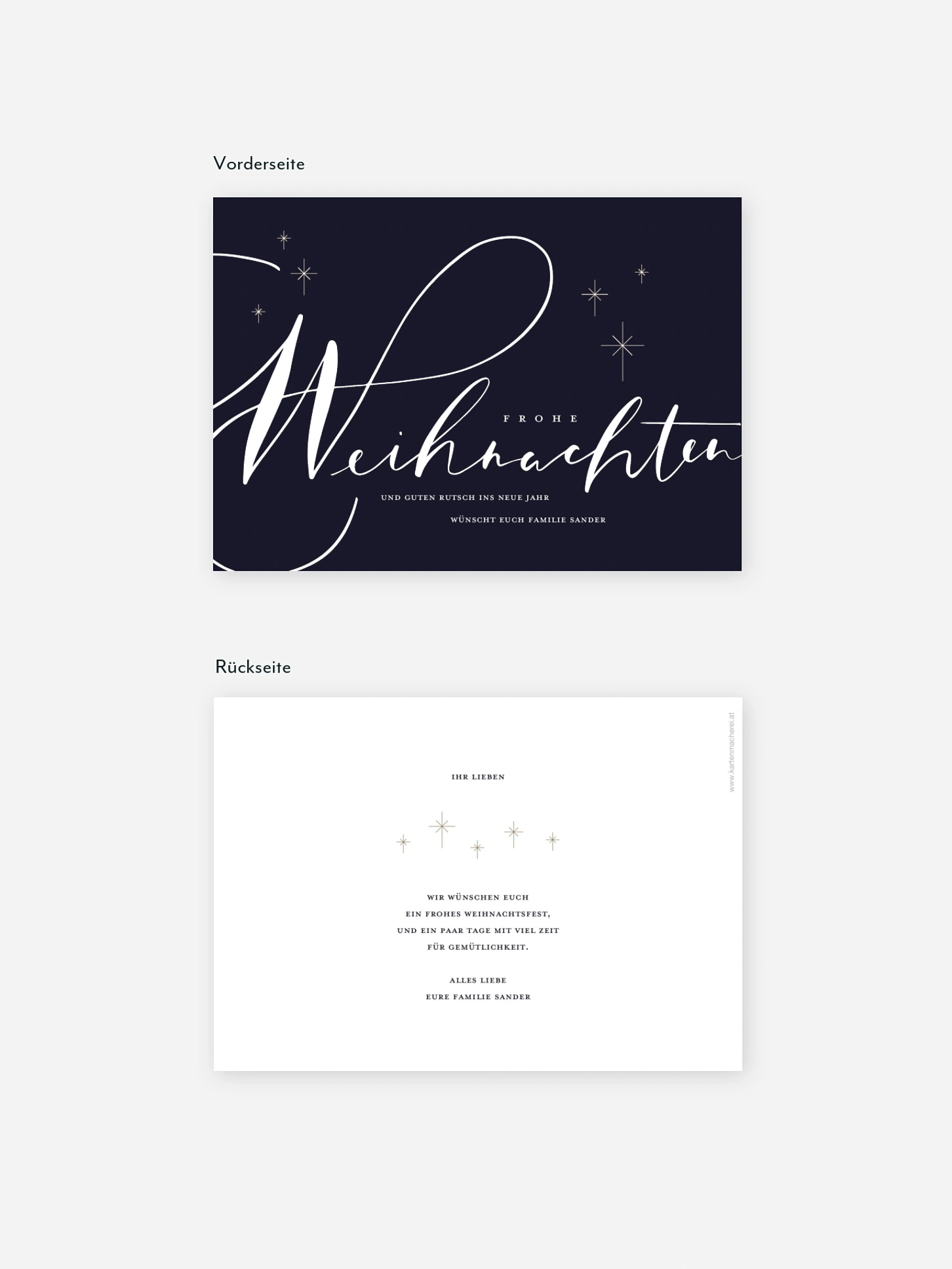 Weihnachtskarte Signature Holiday