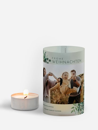Windlicht Weihnachten Christmas Green