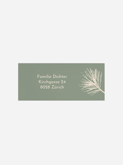 Absenderaufkleber Weihnachten Elegant Pine