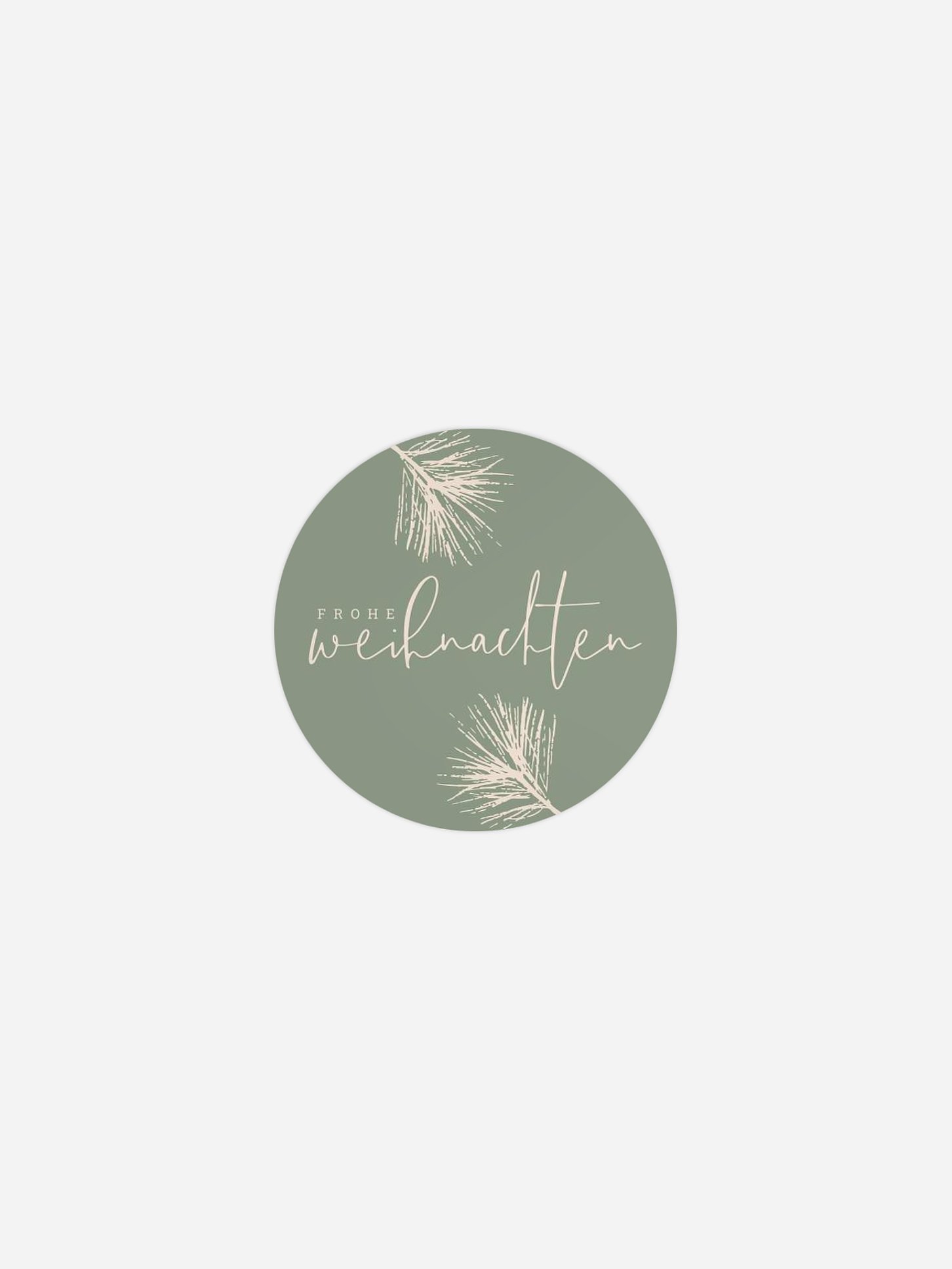 Geschenkaufkleber Weihnachten Elegant Pine