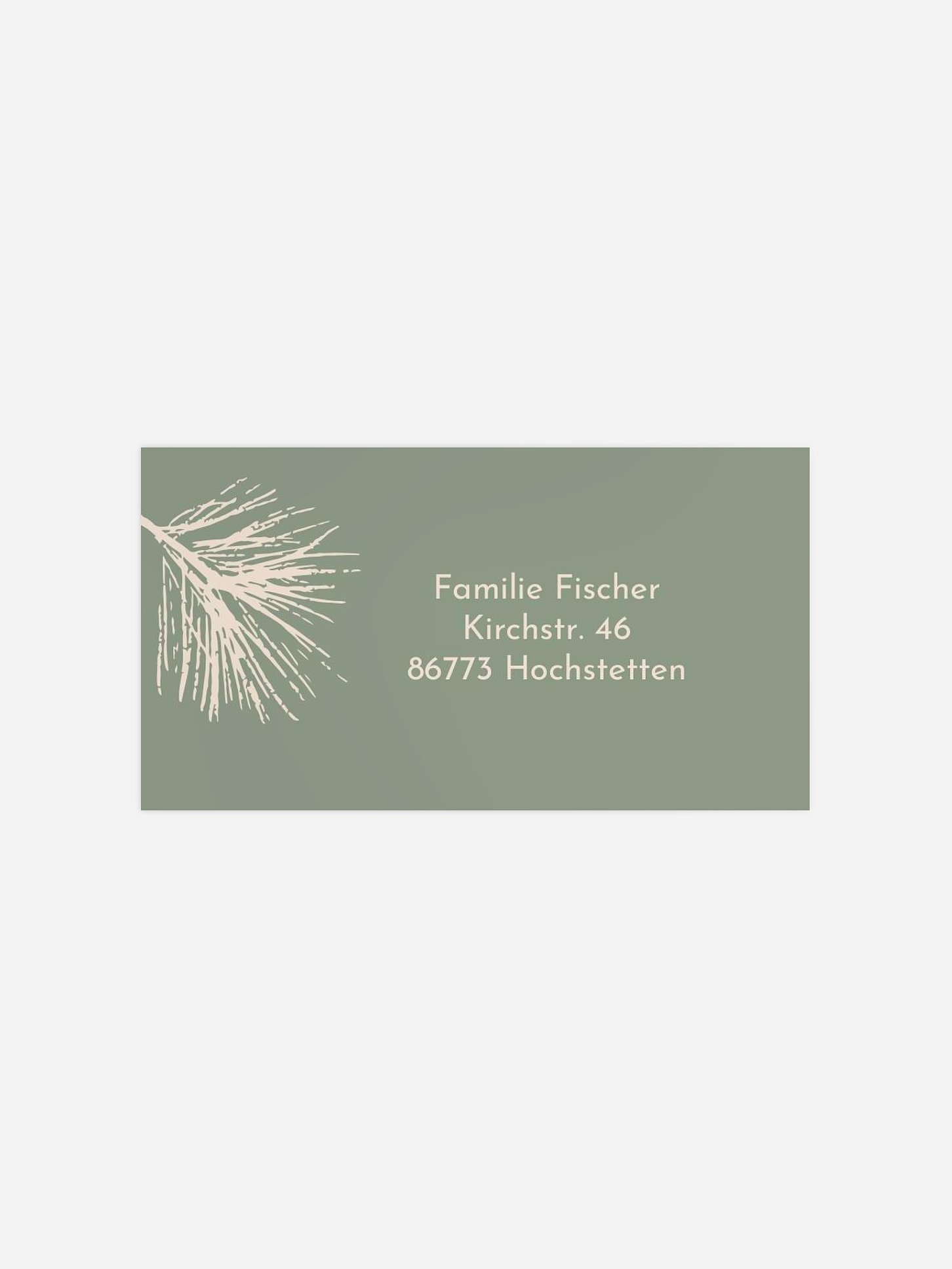 Empfängeraufkleber Weihnachten Elegant Pine