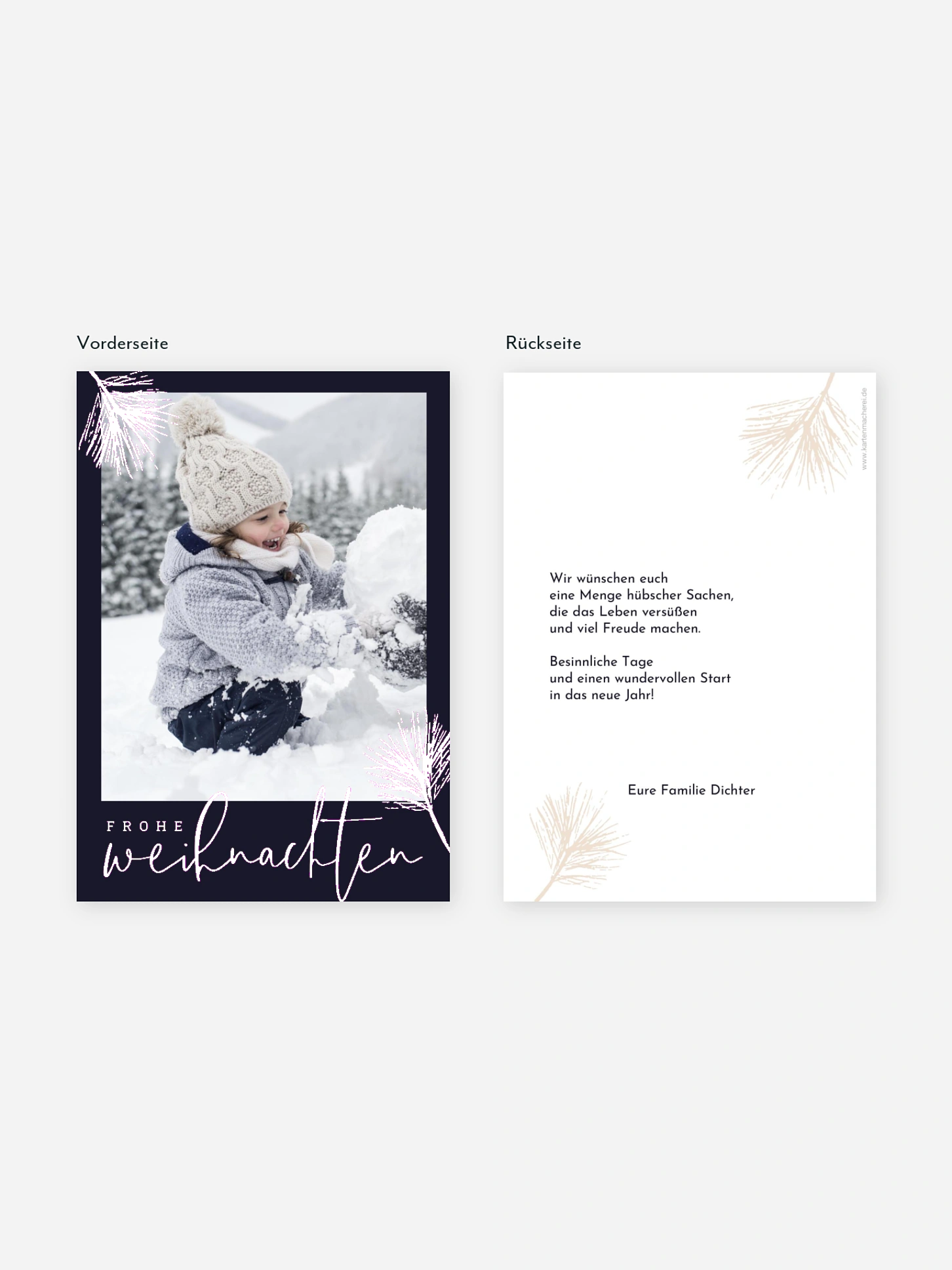 Weihnachtskarte Elegant Pine
