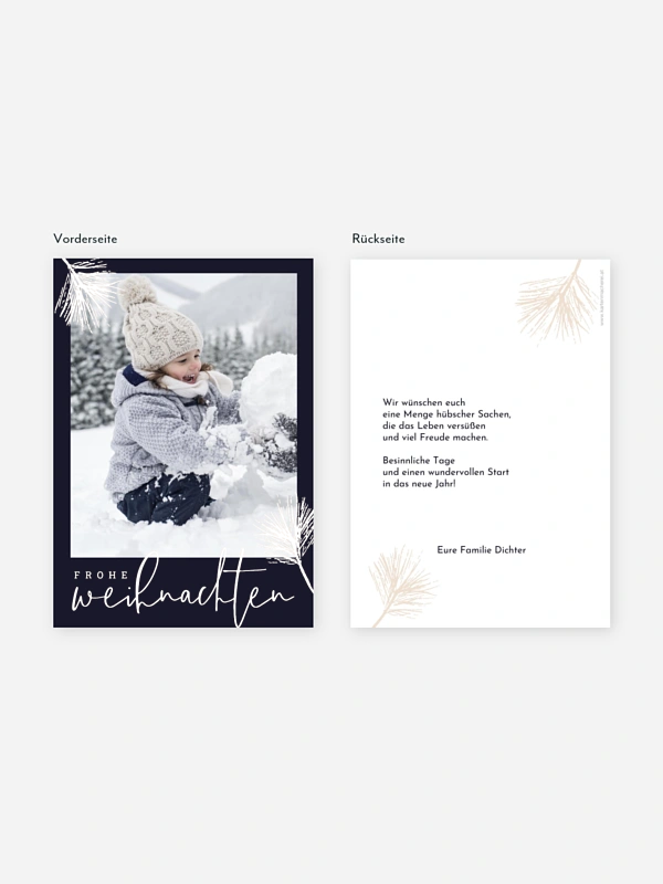 Weihnachtskarte Elegant Pine