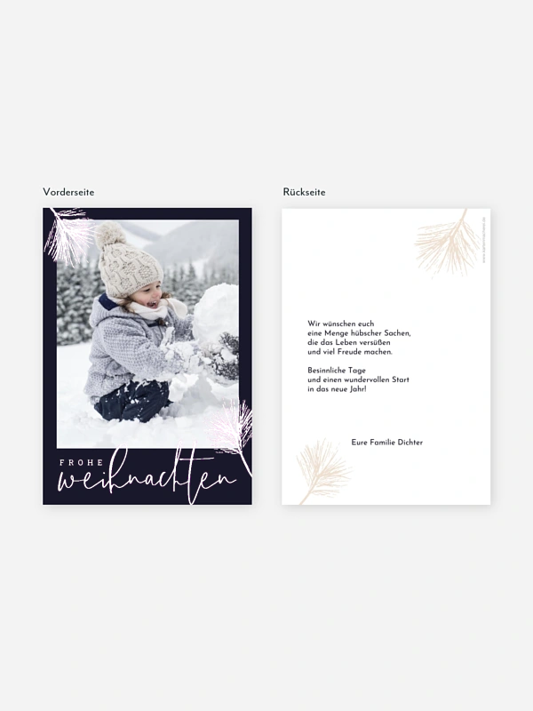 Weihnachtskarte Elegant Pine