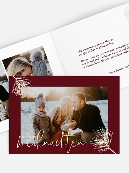 Weihnachtskarte Elegant Pine