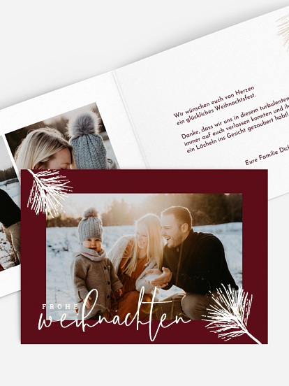 Weihnachtskarte Elegant Pine