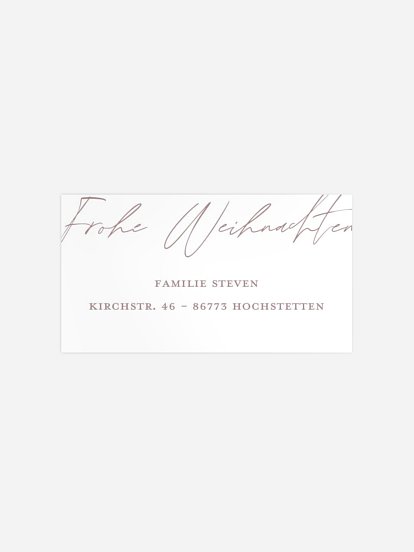 Empfängeraufkleber Weihnachten Peace, Love & Happiness