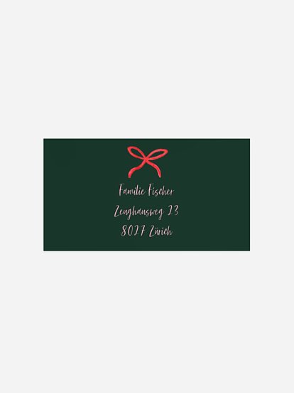 Empfängeraufkleber Weihnachten Familienweihnacht