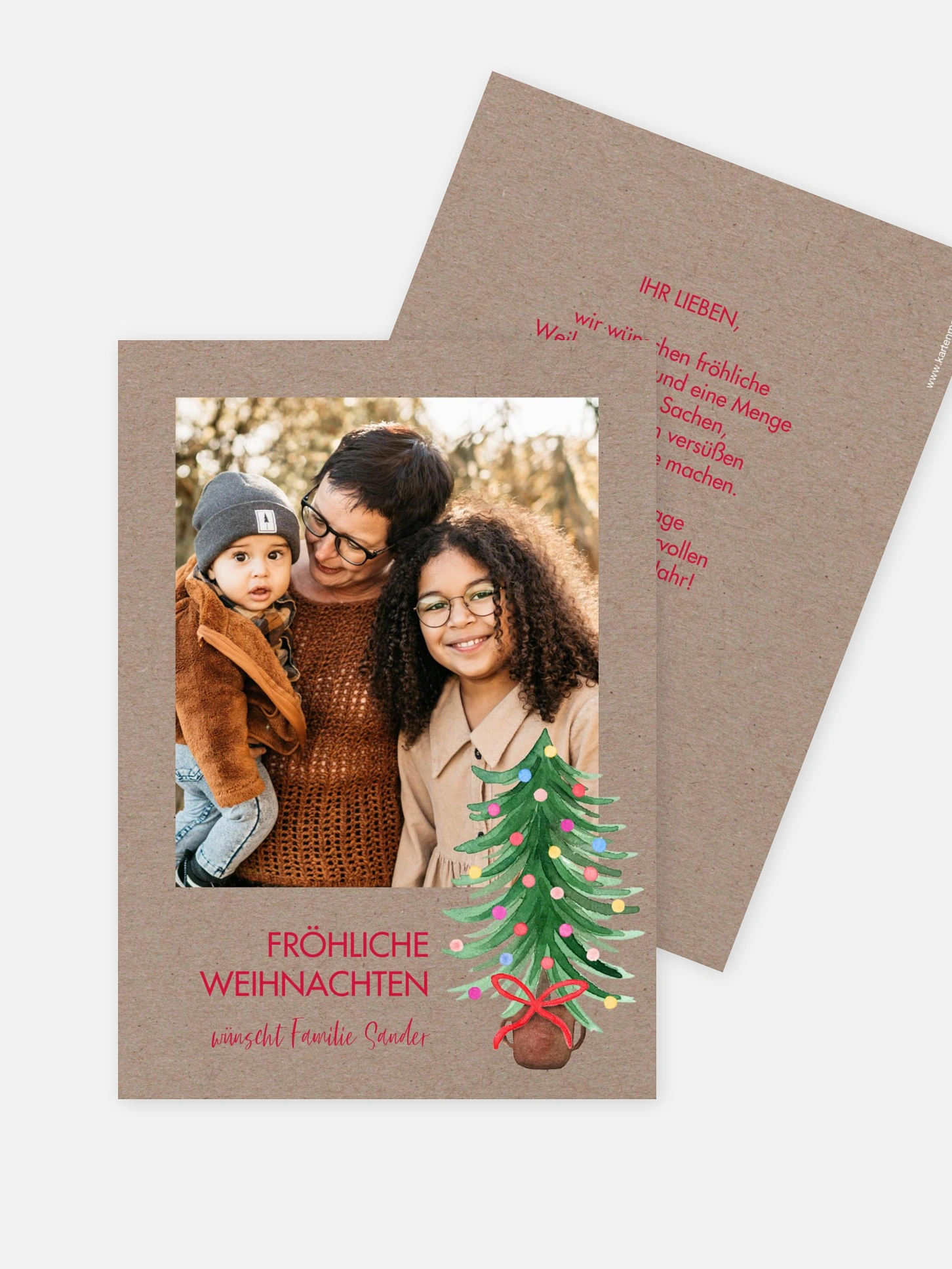 Weihnachtskarte Familienweihnacht