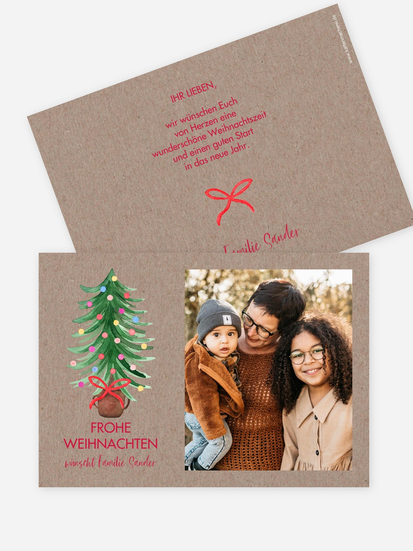 Weihnachtskarte Familienweihnacht