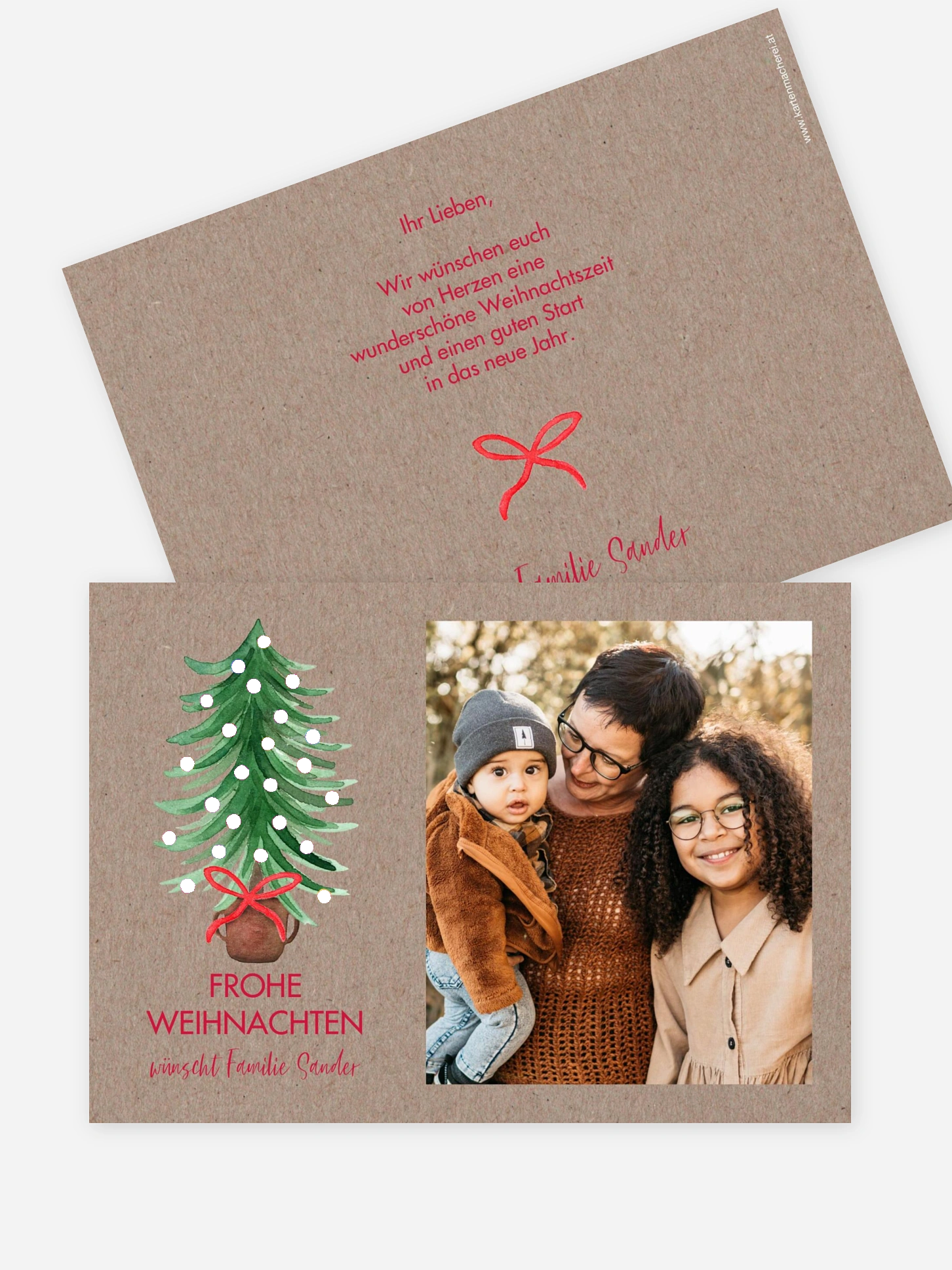 Weihnachtskarte Familienweihnacht