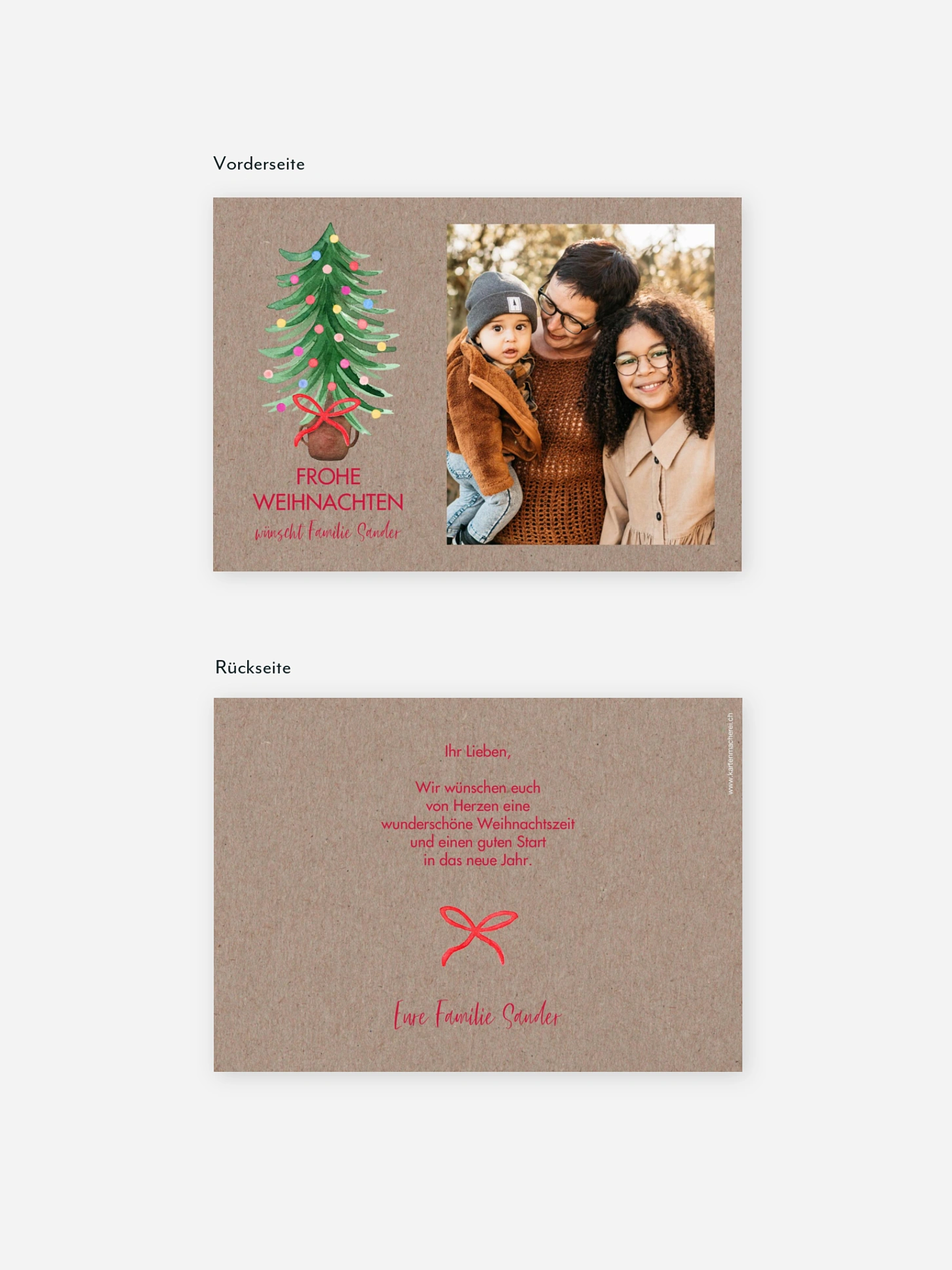 Weihnachtskarte Familienweihnacht