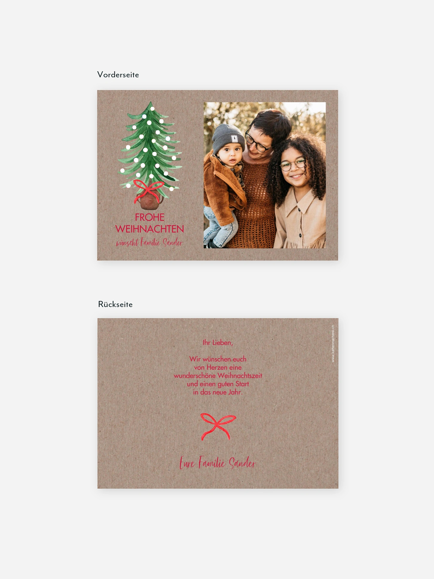 Weihnachtskarte Familienweihnacht