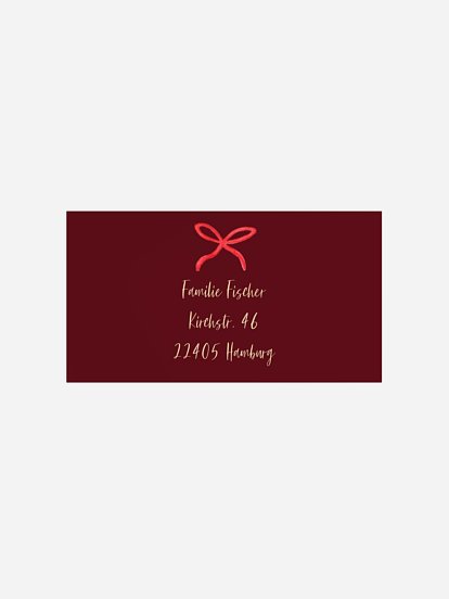 Empfängeraufkleber Weihnachten Familienweihnacht ohne Foto