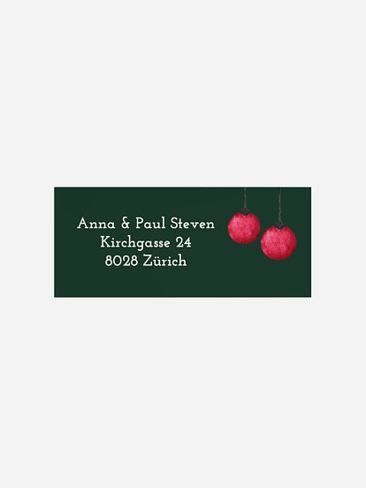 Absenderaufkleber Weihnachten Reindeer ohne Foto
