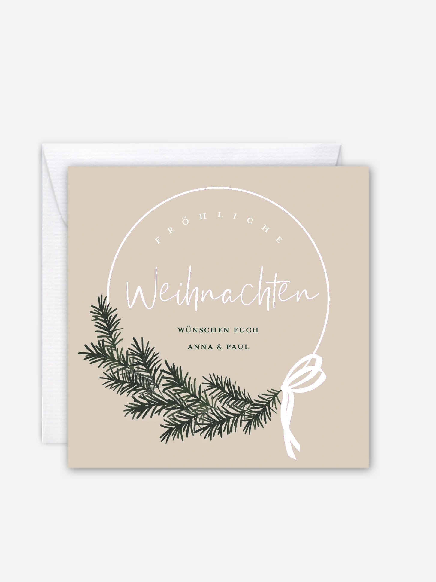 Weihnachtskarte Golden Joy ohne Foto