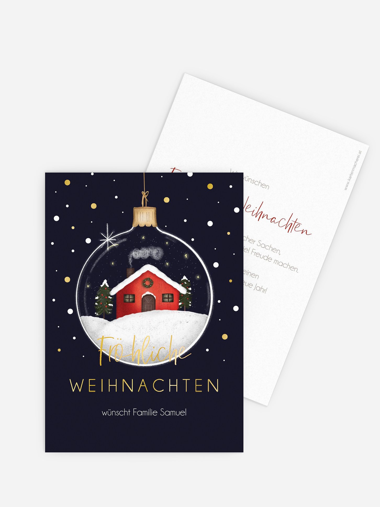 Weihnachtskarte Holiday Decor ohne Foto