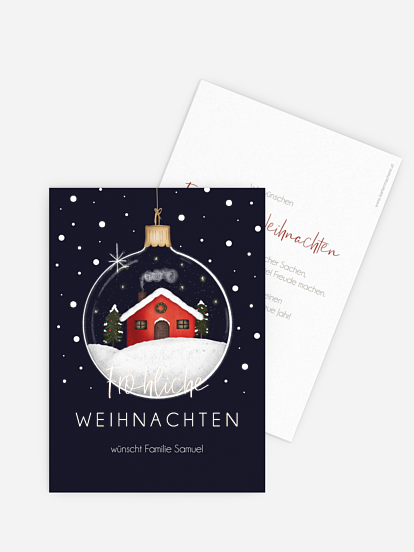 Weihnachtskarte Holiday Decor ohne Foto