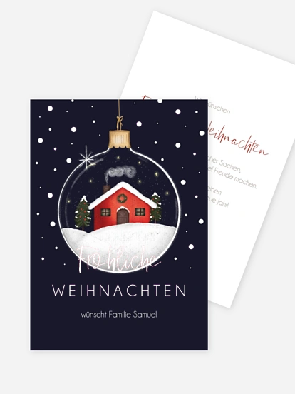 Weihnachtskarte Holiday Decor ohne Foto