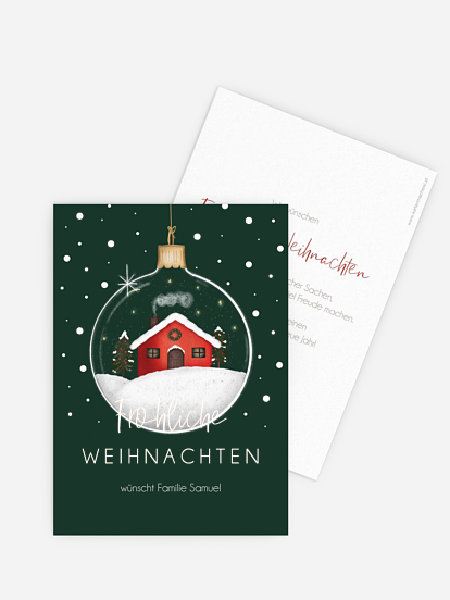 Weihnachtskarte Holiday Decor ohne Foto