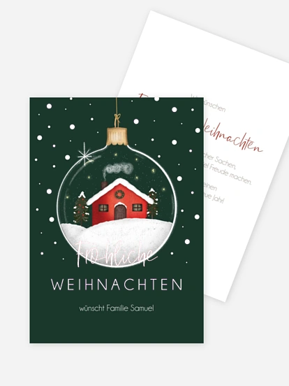 Weihnachtskarte Holiday Decor ohne Foto