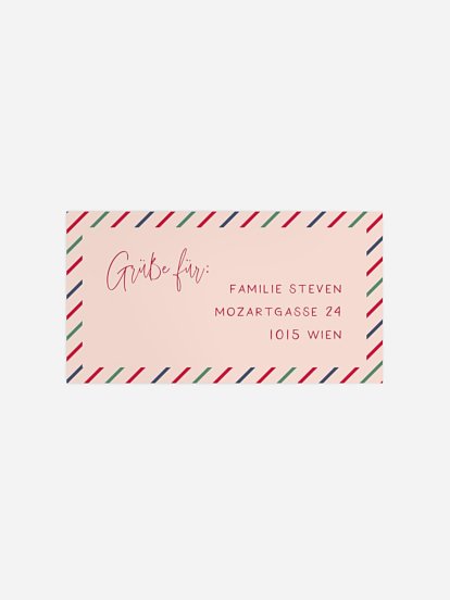 Empfängeraufkleber Weihnachten Weihnachtsbrief