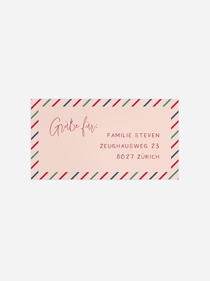 Empfängeraufkleber Weihnachten Weihnachtsbrief