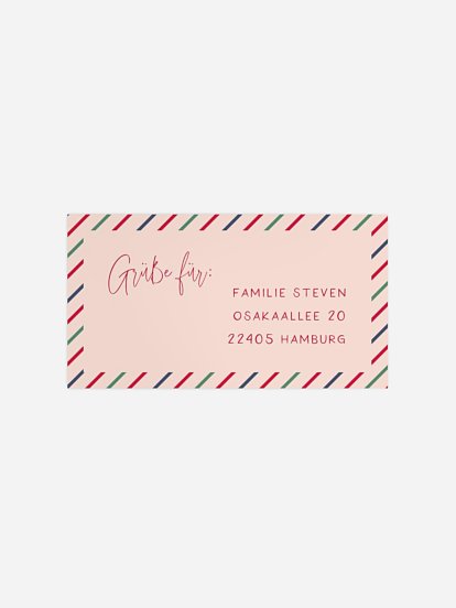 Empfängeraufkleber Weihnachten Weihnachtsbrief