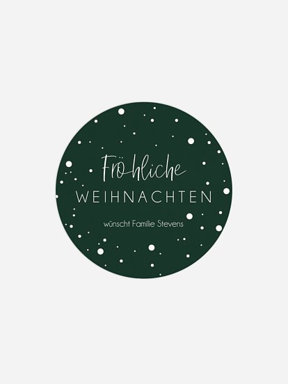 Geschenkaufkleber Weihnachten Winterzauber
